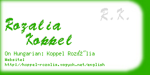 rozalia koppel business card